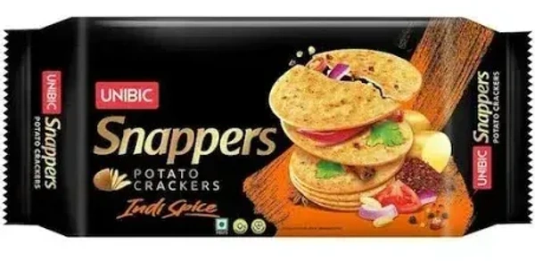 Unibic Snappers Potato Crackers Indi Spice Packet (75g x 4 N), 300g