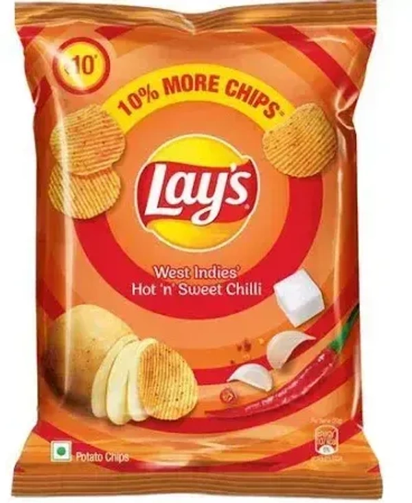 Lay's Potato Chips West Indies Hot 'n' Sweet Chilli Pouch, 27g