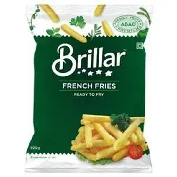 Brillar French Fries Ready To Fry Pouch, 500g