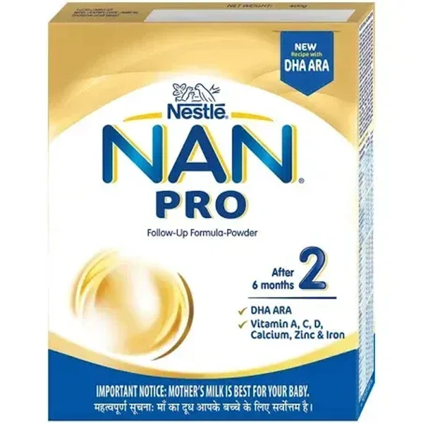 Nestle Nan Pro 2 Follow - up Formula Powder After 6 Months Carton, 400g