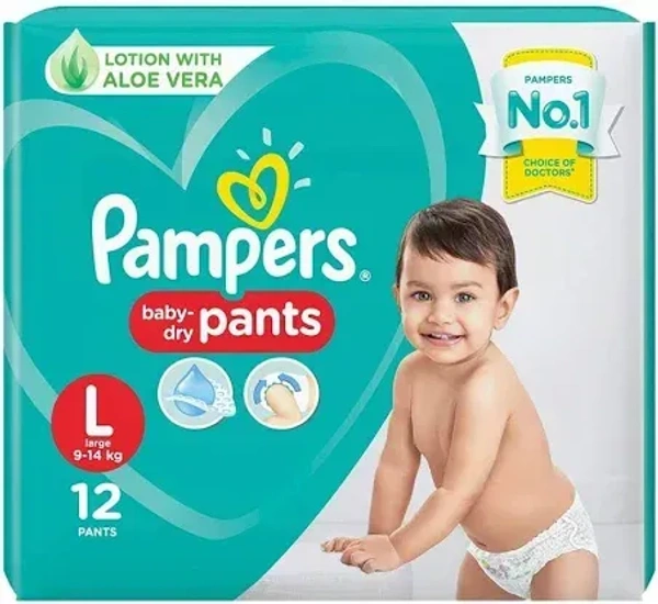 Pampers Baby Dry Pants Large (12 Pants)