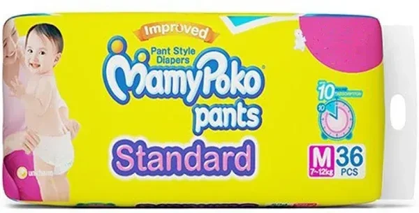 MamyPoko Pants Standard Medium, 36 pants