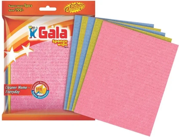 Gala Sponge Wipe Combi Set, 5 pcs