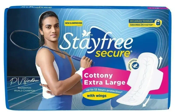 Stayfree Sanitary Pads Secure Extra Large With Wings, 20 Pads