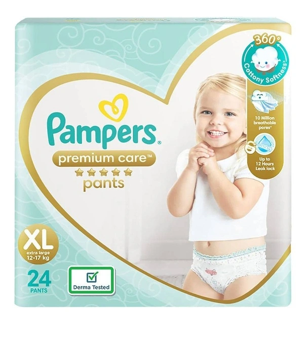 Pampers Premium Care Pants New Baby Upto, 24 Nos