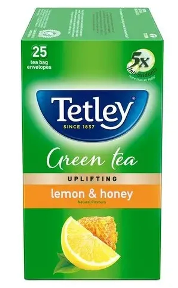 Tetley Green Tea, Lemon and Honey, 25 Bags