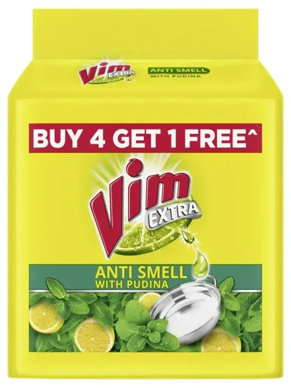 Vim Extra Buy 4 Get 1 Free Anti Smell Pudina, 1 pcs