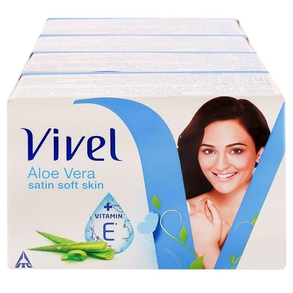 Vivel Aloe Vera Satin Soft Skin Soap, Pack of 4, 400g
