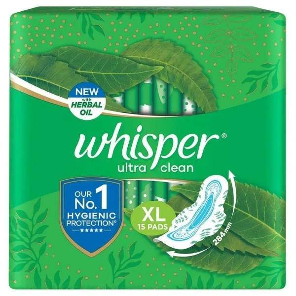 Whisper Ultra Clean XL, 15 Pads
