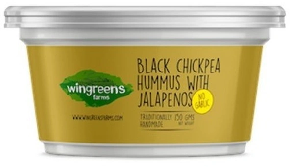Wingreens Black Chickpea Hummus With Jalapenos, 150g