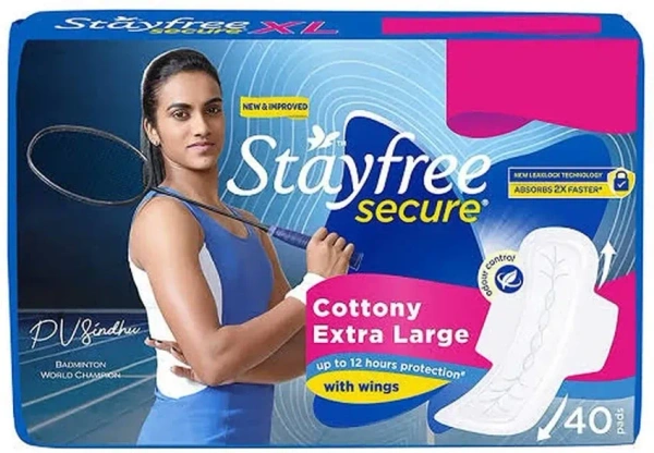 Stayfree Secure Extra Large 40 Pads, 40 pads