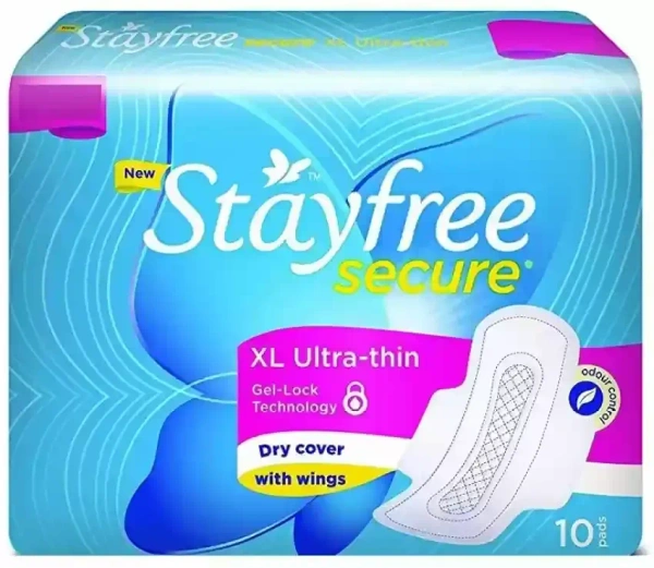 Stayfree Ultra Thin Dry Cover With Wings XL, 10 pads