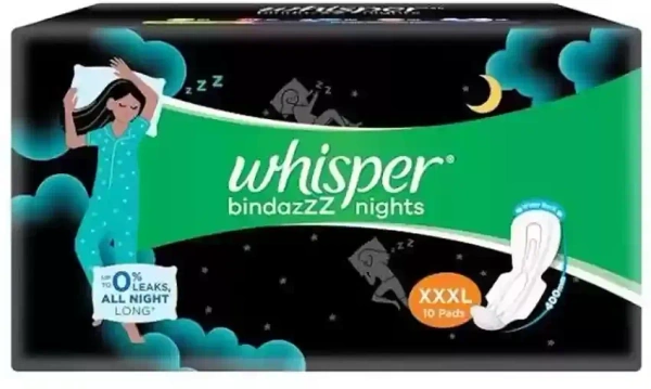 Whisper Ultra Nights XXXL With Wings (10 Pads)