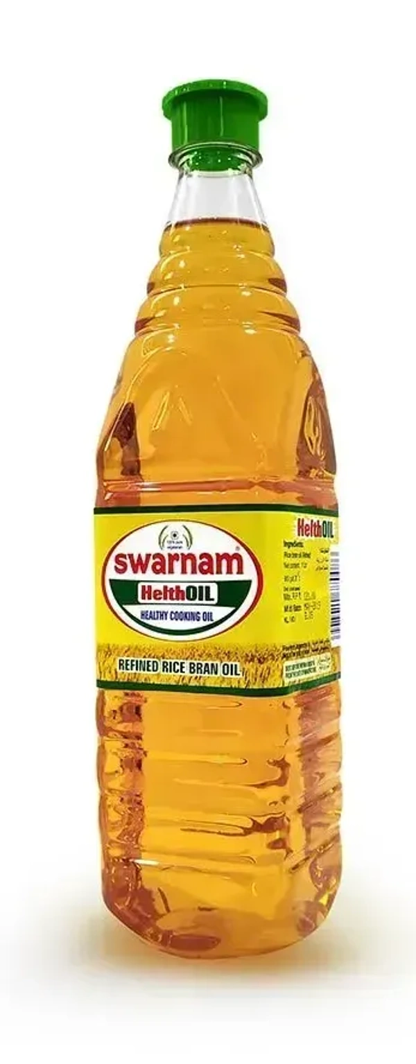 Swarnam Health Refined Rice Bran Oil Bottle, 1L