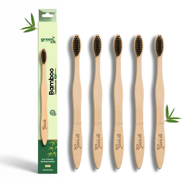 Greenloverstore Organic bamboo tooth brush pack of 5