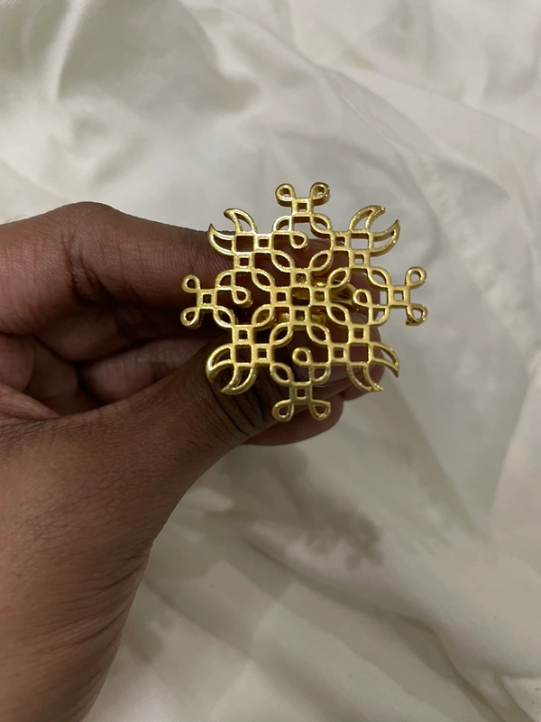 Amrutha Finger Ring-Gold Plated 