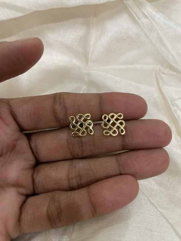 Lakshmi Screw Type Stud Earrings 