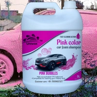 Uniwax blue color foam wash with wax colour foam car wash shampoo - 5kg, Pink