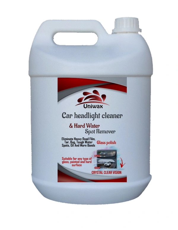 uniwax headlight cleaner spray / headlight restore for Cloudy, Dull, Yellowed headlights - 5 liter