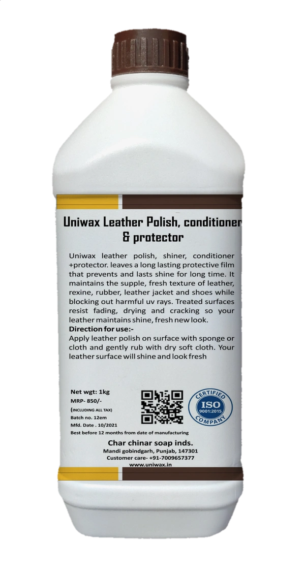 Uniwax Leather Cleaner and Leather Polish - 1-1 kg each