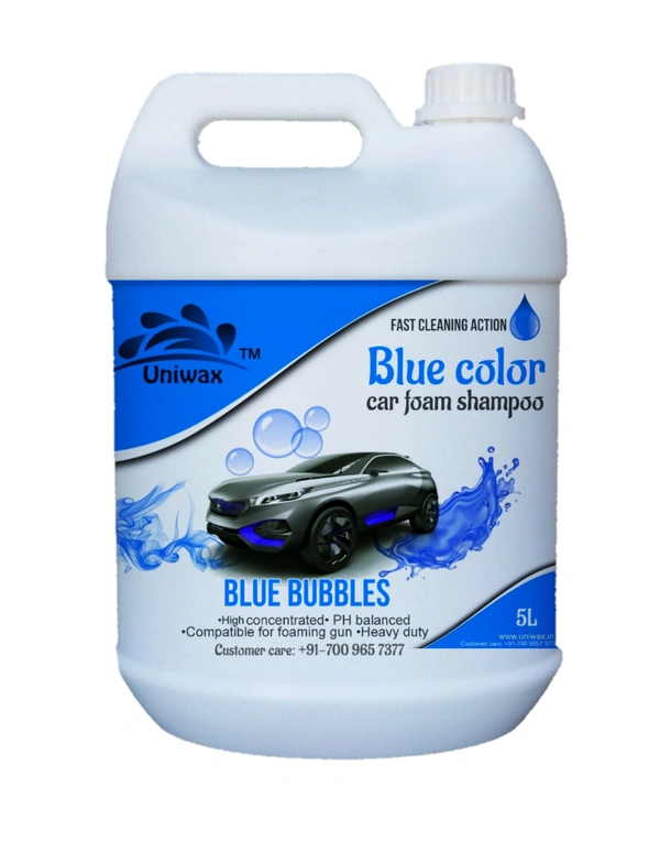 Uniwax blue color foam wash with wax colour foam car wash shampoo