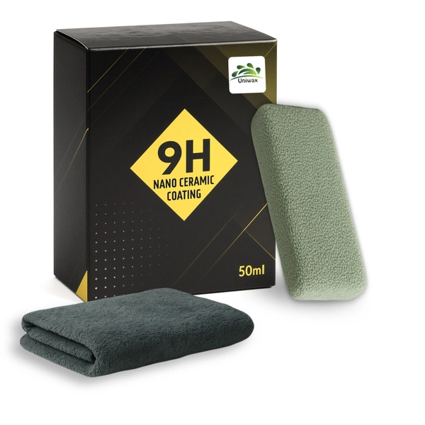 Uniwax 9H Nano Ceramic Coating | Advanced Gloss & Shine Protection with Water Repellent Technology | Scratch Resistant Long-Lasting Sealant for Car, Bike, Glass, and Metal Surfaces