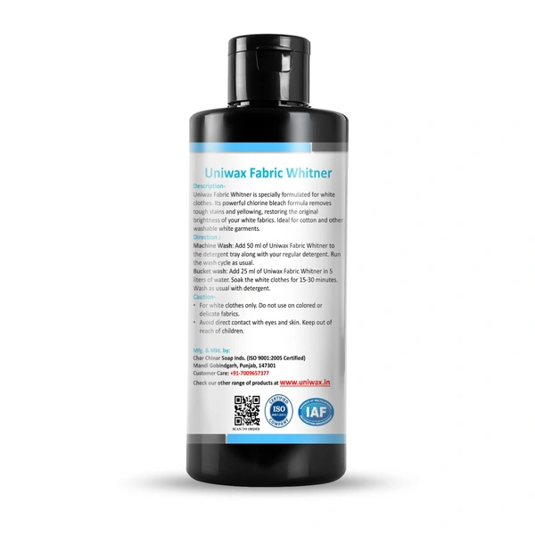 Uniwax Fabric Whitener, Stain Remover - 200ml