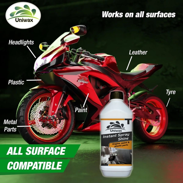 INSTANT SPRAY SHINE FOR CAR INTERIOR AND EXTERIOR PLASTIC AND LEATHER PARTS - 5 liter