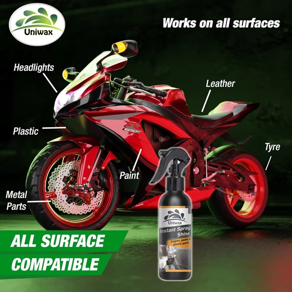 INSTANT SPRAY SHINE FOR CAR INTERIOR AND EXTERIOR PLASTIC AND LEATHER PARTS - 200 ML