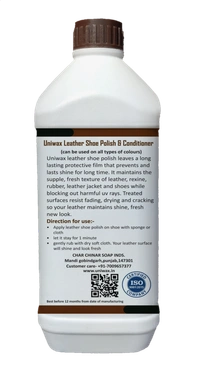 Uniwax Leather Shoe Polish Natural colour – Premium Shoe Shine for All Leather Colors – Nourishes, Protects & Restores – Long-Lasting Gloss - 1 kg