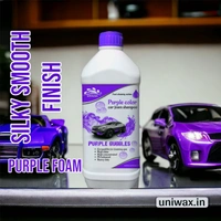 Uniwax blue color foam wash with wax colour foam car wash shampoo - 1kg, Purple