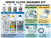 White cloth washing kit Of 5 fabric whitener, fabric shiner and stain remover - 9 kg