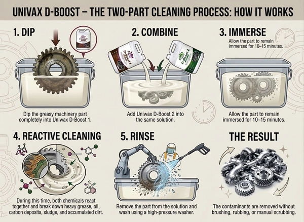 Professional Touchless Heavy-Duty Degreasing System UNIWAX D-BOOST 1 & D-BOOST 2
- 8 kg