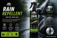 Uniwax Rain Repellent Spray 200 ml | Hydrophobic Windshield Coating | Improves Visibility in Rain | Water Beading Formula | For Car Glass, Windows, Mirrors & Helmet Visors