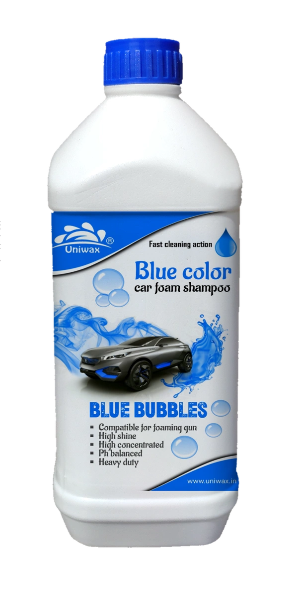 Uniwax Blue Foam Shampoo produces a thick, stable foam for superior cleaning.