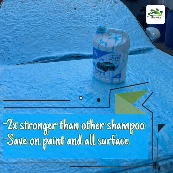 Uniwax Blue Foam Shampoo produces a thick, stable foam for superior cleaning. - 1kg