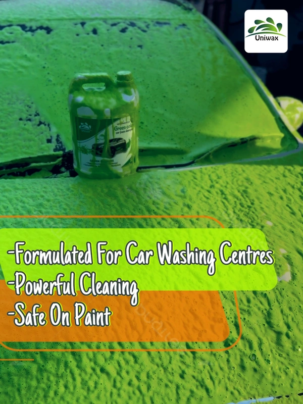 Uniwax blue color foam wash with wax colour foam car wash shampoo - 5kg, Green