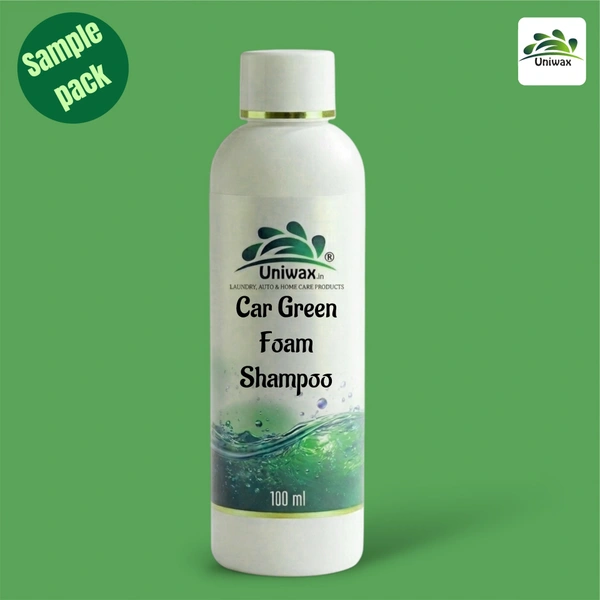 uniwax Green  colour foam shampoo with wax