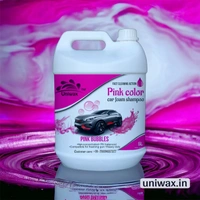 Uniwax blue color foam wash with wax colour foam car wash shampoo - 5kg, Pink