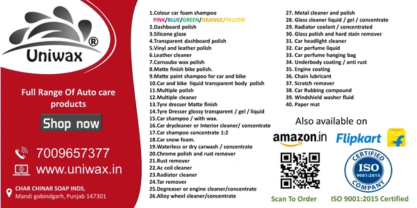 Uniwax blue color foam wash with wax colour foam car wash shampoo - 5kg, Green