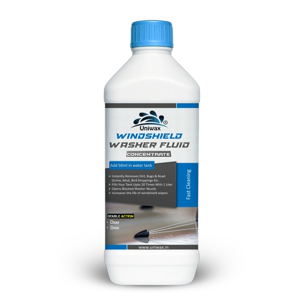 Uniwax All-Season Windshield Washer Fluid Concentrated Cleaner for Cars, Removes Dirt & Bugs