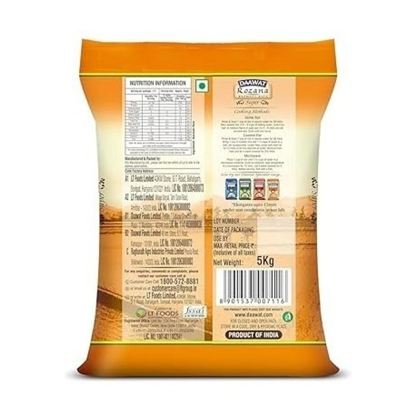 Daawat Rozana Super Basmati Rice 5Kg - 5 kg