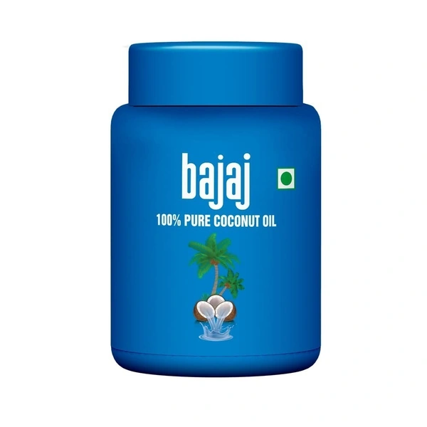  Bajaj 100% Pure Coconut Oil 600ml Wide Mouth Jar  - 600 Ml
