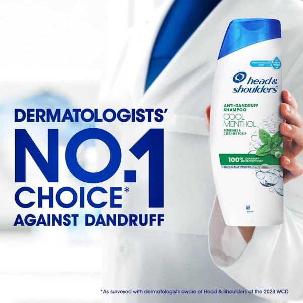 Head & Shoulders , Anti Dandruff Shampoo, Cool Menthol , 180 ML - 180 Ml