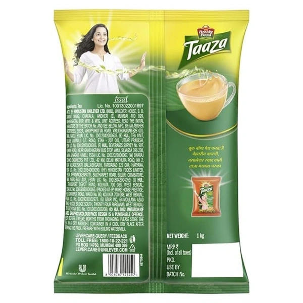 Taaza Tea Darjeeling, Loose Leaves Pouch - 1Kg - 1 KG