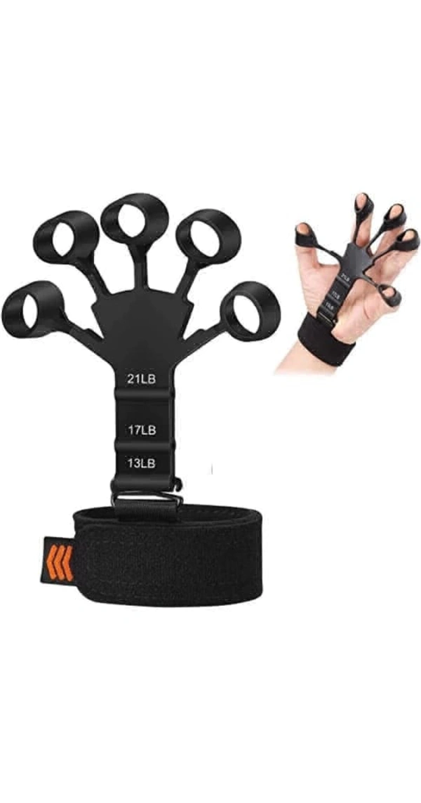 NEW FINGER GRIPPER Strength Trainer Forearm Exerciser Hand Yoga Resistance Band Finger Expander Finger Extension Exerciser Climbing Finger Strengthener Guitar Finger Stretcher for Men Women and Children Black And Grey BothName: NEW FINGER GRIPPER Strength Trainer Forearm Exerciser Hand Yoga Resistance Band Finger Expander Finger Extension Exerciser Climbing Finger Strengthener Guit