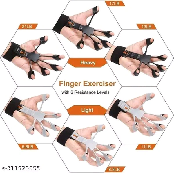 NEW FINGER GRIPPER Strength Trainer Forearm Exerciser Hand Yoga Resistance Band Finger Expander Finger Extension Exerciser Climbing Finger Strengthener Guitar Finger Stretcher for Men Women and Children Black And Grey BothName: NEW FINGER GRIPPER Strength Trainer Forearm Exerciser Hand Yoga Resistance Band Finger Expander Finger Extension Exerciser Climbing Finger Strengthener Guit