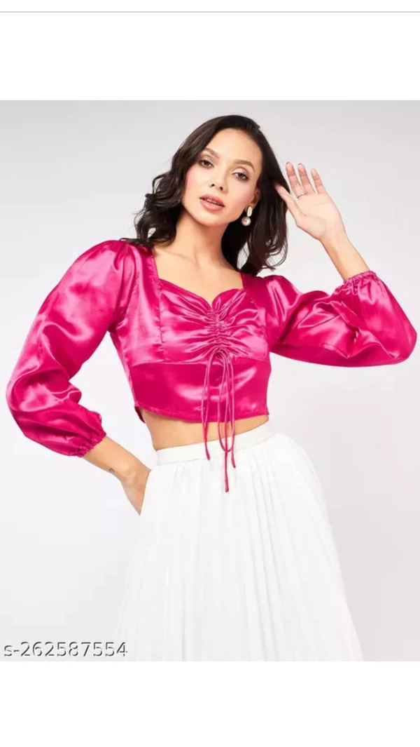 Women's Top - Pink Lace, S