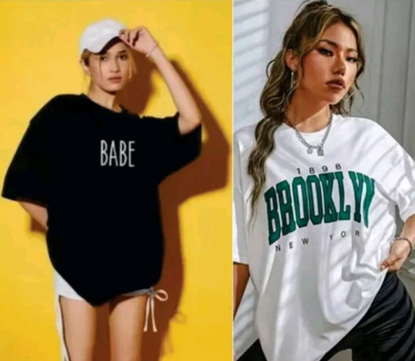 Oversize Tshirt Combo Pack Of 2 - L