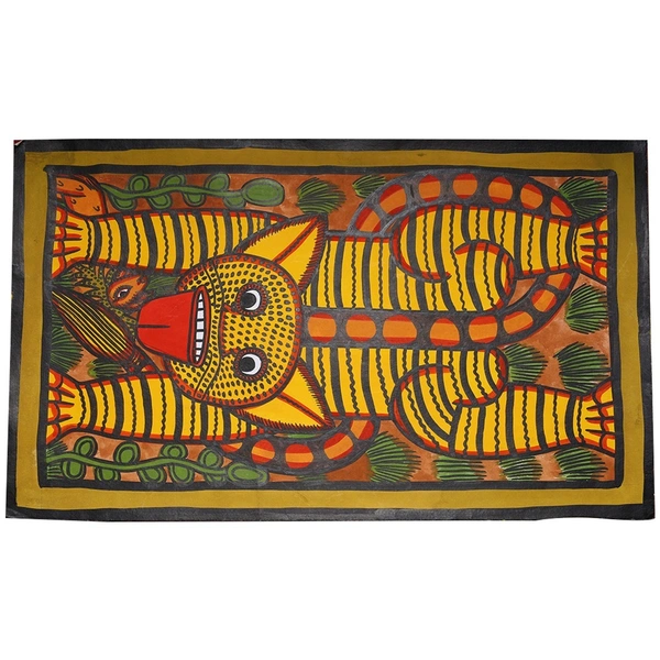 PALAK SAXENA "Lionhearted Elegance: Palak Saxena's Pattachitra Safari
